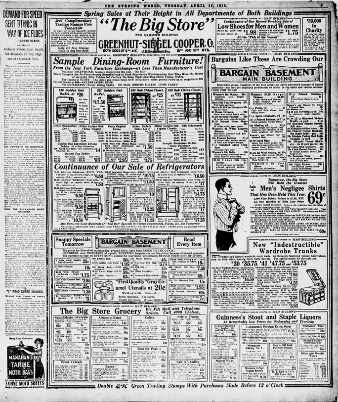 The Evening World du 16/04/1912